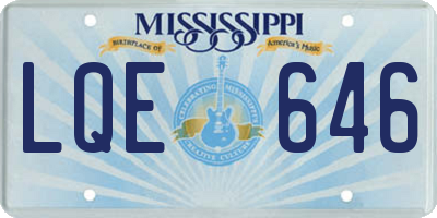 MS license plate LQE646