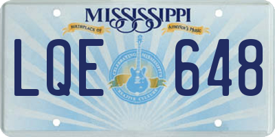 MS license plate LQE648