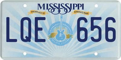 MS license plate LQE656