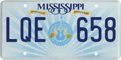 MS license plate LQE658