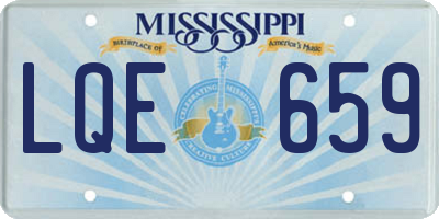MS license plate LQE659