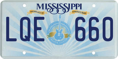 MS license plate LQE660
