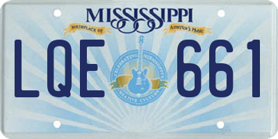MS license plate LQE661