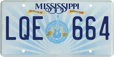 MS license plate LQE664