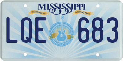 MS license plate LQE683
