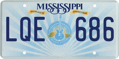 MS license plate LQE686