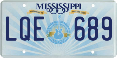 MS license plate LQE689