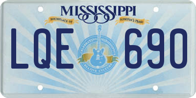 MS license plate LQE690