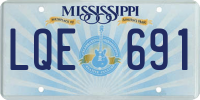 MS license plate LQE691