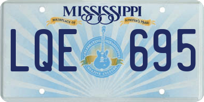 MS license plate LQE695