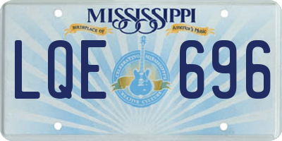 MS license plate LQE696