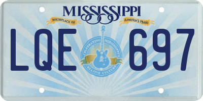 MS license plate LQE697