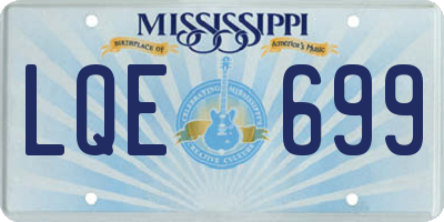 MS license plate LQE699