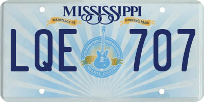 MS license plate LQE707