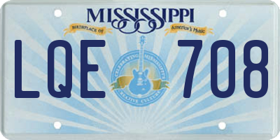 MS license plate LQE708