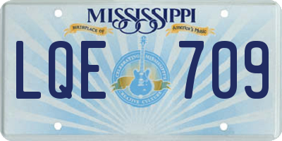 MS license plate LQE709