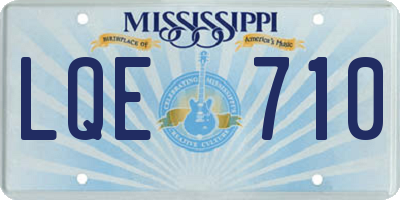 MS license plate LQE710