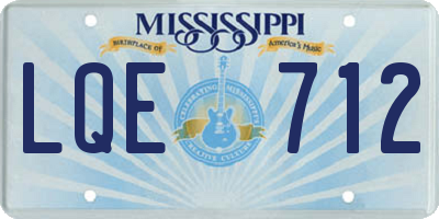 MS license plate LQE712