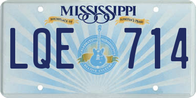 MS license plate LQE714