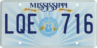 MS license plate LQE716