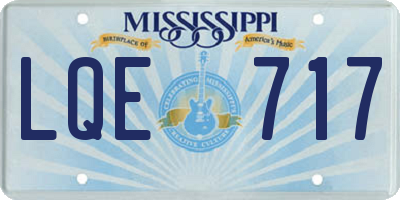 MS license plate LQE717