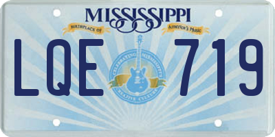 MS license plate LQE719
