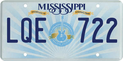 MS license plate LQE722
