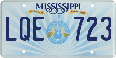 MS license plate LQE723