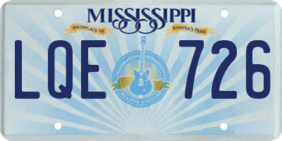 MS license plate LQE726