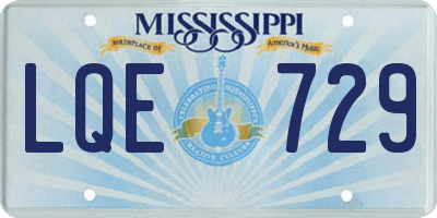 MS license plate LQE729