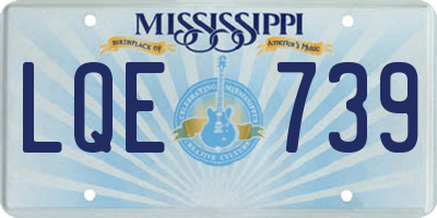 MS license plate LQE739