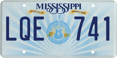 MS license plate LQE741