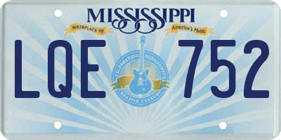 MS license plate LQE752