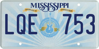 MS license plate LQE753