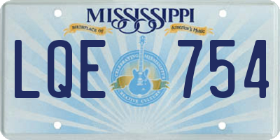 MS license plate LQE754