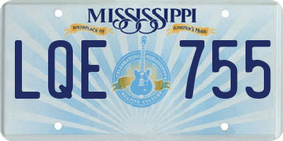 MS license plate LQE755