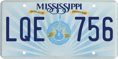 MS license plate LQE756