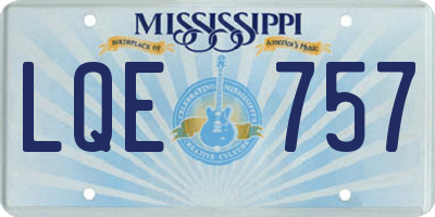 MS license plate LQE757