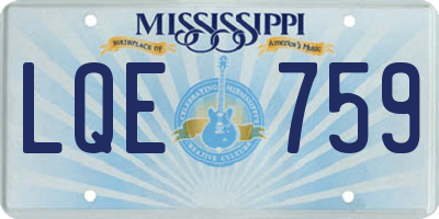 MS license plate LQE759
