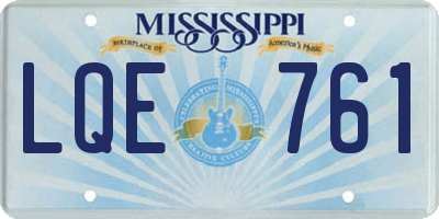 MS license plate LQE761