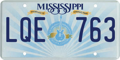 MS license plate LQE763