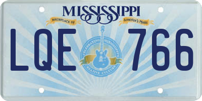 MS license plate LQE766
