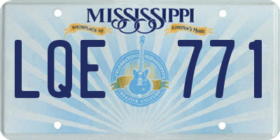 MS license plate LQE771