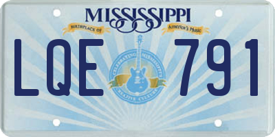 MS license plate LQE791
