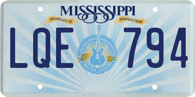 MS license plate LQE794