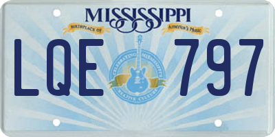 MS license plate LQE797