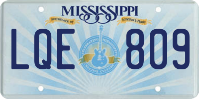MS license plate LQE809