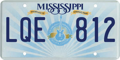 MS license plate LQE812