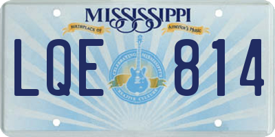 MS license plate LQE814