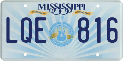 MS license plate LQE816